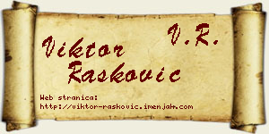 Viktor Rašković vizit kartica